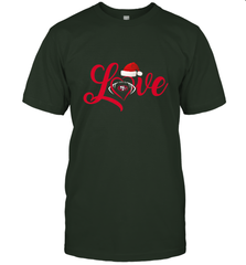 NFL San Francisco 49ers Logo Christmas Santa Hat Love Heart Football Team Men's T-Shirt Men's T-Shirt - FordPhuMy