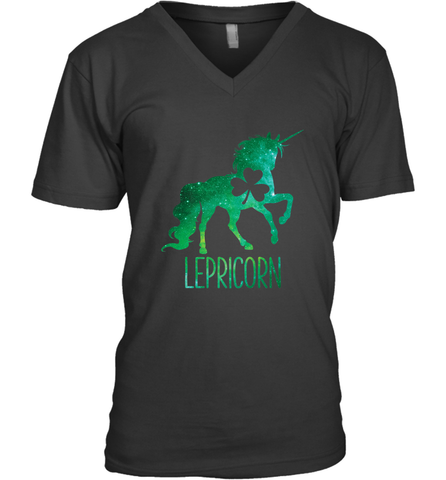 Lepricorn Leprechaun Unicorn shirt St Patricks Day Men's V-Neck Men's V-Neck / Black / S Men's V-Neck - FordPhuMy