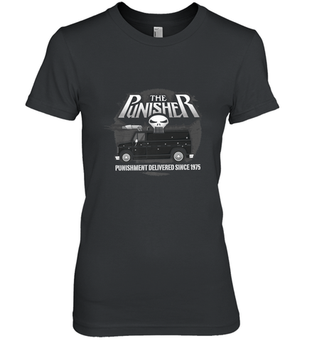 Marvel The Punisher Battle Van Since 1975 Women's Premium T-Shirt Women's Premium T-Shirt / Black / XS Women's Premium T-Shirt - FordPhuMy