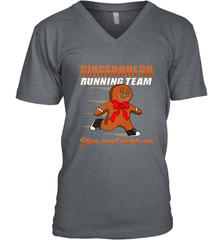 Christmas Gingerbread Man Cookie Gingerbread Running Team Men's V-Neck Men's V-Neck - FordPhuMy