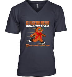 Christmas Gingerbread Man Cookie Gingerbread Running Team Men's V-Neck