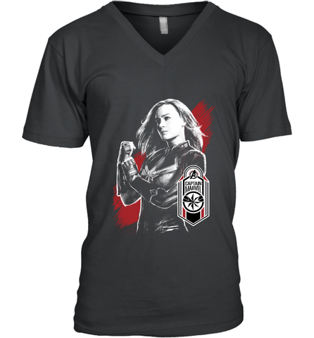 Avengers Endgame Captain Marvel Tag Poster Men's V-Neck