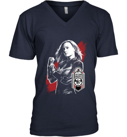 Avengers Endgame Captain Marvel Tag Poster Men's V-Neck