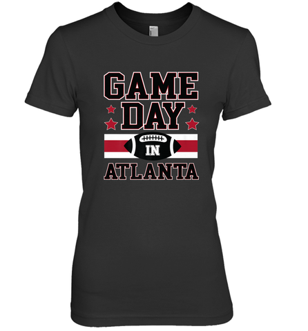 NFL Atlanta Game Day Football Home Team Colors Women Girl Gift Women's Premium T-Shirt Women's Premium T-Shirt / Black / XS Women's Premium T-Shirt - FordPhuMy