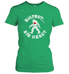 Bigfoot Heart Valentine's Day Lover Art Graphics Great Gift Women's T-Shirt Women's T-Shirt - FordPhuMy