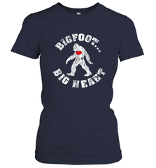 Bigfoot Heart Valentine's Day Lover Art Graphics Great Gift Women's T-Shirt Women's T-Shirt - FordPhuMy