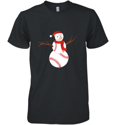 Snowman Baseball Christmas Men's Premium T-Shirt