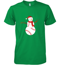 Snowman Baseball Christmas Men's Premium T-Shirt