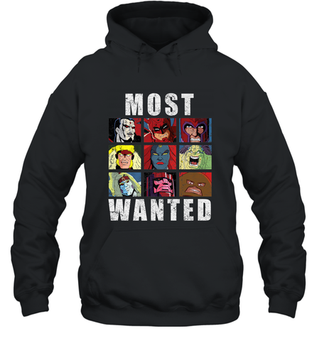 Marvel X Men Most Wanted Villains Retro Hooded Sweatshirt Hooded Sweatshirt / Black / S Hooded Sweatshirt - FordPhuMy