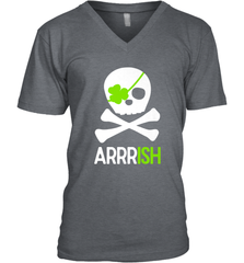 St. Patricks Day Irish Pirate Skull and Cross bones Men's V-Neck Men's V-Neck - FordPhuMy
