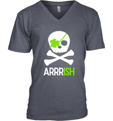 St. Patricks Day Irish Pirate Skull and Cross bones Men's V-Neck Men's V-Neck - FordPhuMy