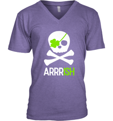 St. Patricks Day Irish Pirate Skull and Cross bones Men's V-Neck Men's V-Neck - FordPhuMy