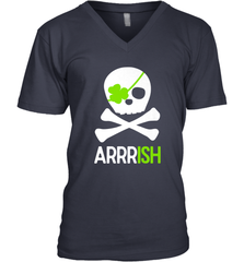 St. Patricks Day Irish Pirate Skull and Cross bones Men's V-Neck Men's V-Neck - FordPhuMy
