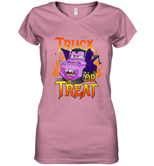Disney Pixar Cars Halloween Vampire Truck Or Treat Women's V-Neck T-Shirt Women's V-Neck T-Shirt - FordPhuMy