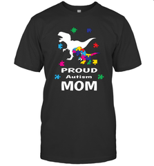 Proud Autism Mom T Rex Dinosaur Autism Awareness Men's T-Shirt Men's T-Shirt - FordPhuMy