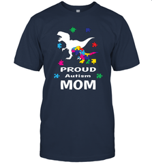 Proud Autism Mom T Rex Dinosaur Autism Awareness Men's T-Shirt Men's T-Shirt - FordPhuMy