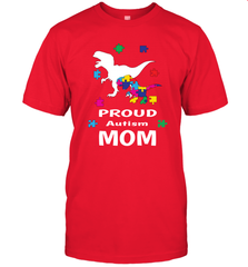 Proud Autism Mom T Rex Dinosaur Autism Awareness Men's T-Shirt Men's T-Shirt - FordPhuMy
