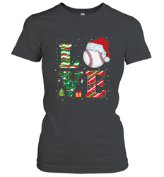 Funny Kid Boys Love Baseball Christmas Ball Santa Hat Gift Women's T-Shirt
