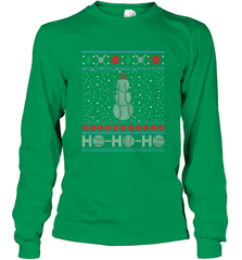 Christmas Baseball Snowman Ugly Christmas Xmas Long Sleeve T-Shirt Long Sleeve T-Shirt - FordPhuMy