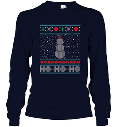Christmas Baseball Snowman Ugly Christmas Xmas Long Sleeve T-Shirt