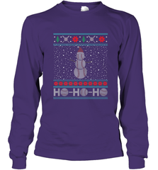 Christmas Baseball Snowman Ugly Christmas Xmas Long Sleeve T-Shirt Long Sleeve T-Shirt - FordPhuMy