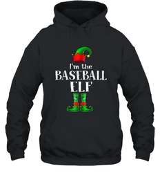 I'm The Baseball Elf Matching Family Pajama Christmas Hooded Sweatshirt