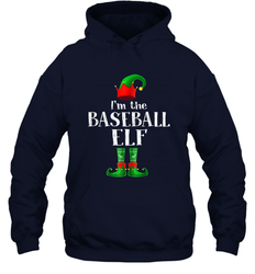 I'm The Baseball Elf Matching Family Pajama Christmas Hooded Sweatshirt