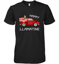 Happy Llamatine funny Valentine Day Llama costume Men's Premium T-Shirt