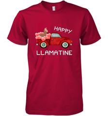 Happy Llamatine funny Valentine Day Llama costume Men's Premium T-Shirt Men's Premium T-Shirt - FordPhuMy