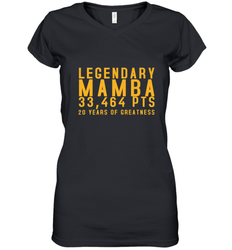Black Mamba Legendary Mamba Out Farewell Tribute Women's V-Neck T-Shirt