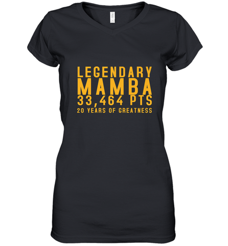 Black Mamba Legendary Mamba Out Farewell Tribute Women's V-Neck T-Shirt Women's V-Neck T-Shirt / Black / S Women's V-Neck T-Shirt - FordPhuMy