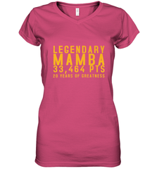Black Mamba Legendary Mamba Out Farewell Tribute Women's V-Neck T-Shirt Women's V-Neck T-Shirt - FordPhuMy