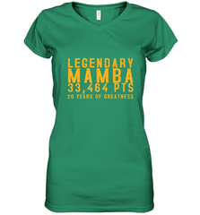 Black Mamba Legendary Mamba Out Farewell Tribute Women's V-Neck T-Shirt Women's V-Neck T-Shirt - FordPhuMy