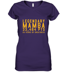 Black Mamba Legendary Mamba Out Farewell Tribute Women's V-Neck T-Shirt Women's V-Neck T-Shirt - FordPhuMy