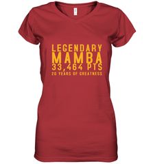 Black Mamba Legendary Mamba Out Farewell Tribute Women's V-Neck T-Shirt Women's V-Neck T-Shirt - FordPhuMy