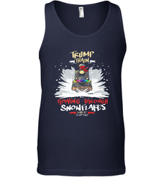 Trump Train 2020 Plow snowflakes Christmas Men's Tank Top
