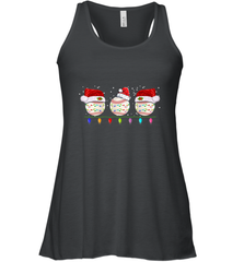 Three Baseball Balls Christmas Gift Santa Xmas lights Snow Women's Racerback Tank Women's Racerback Tank - FordPhuMy
