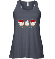Three Baseball Balls Christmas Gift Santa Xmas lights Snow Women's Racerback Tank Women's Racerback Tank - FordPhuMy