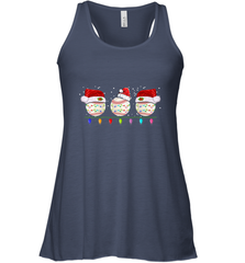 Three Baseball Balls Christmas Gift Santa Xmas lights Snow Women's Racerback Tank Women's Racerback Tank - FordPhuMy