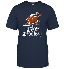 Turkey And Football Thanksgiving Day Football Fan Holiday Gift Men's T-Shirt Men's T-Shirt - FordPhuMy