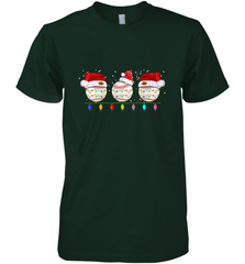 Three Baseball Balls Christmas Gift Santa Xmas lights Snow Men's Premium T-Shirt Men's Premium T-Shirt - FordPhuMy