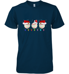 Three Baseball Balls Christmas Gift Santa Xmas lights Snow Men's Premium T-Shirt Men's Premium T-Shirt - FordPhuMy