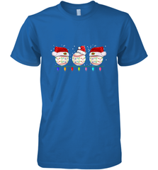 Three Baseball Balls Christmas Gift Santa Xmas lights Snow Men's Premium T-Shirt Men's Premium T-Shirt - FordPhuMy