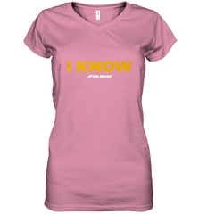 Star Wars Han Solo I Know Women's V-Neck T-Shirt Women's V-Neck T-Shirt - FordPhuMy