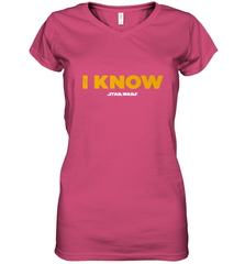 Star Wars Han Solo I Know Women's V-Neck T-Shirt Women's V-Neck T-Shirt - FordPhuMy