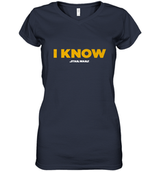 Star Wars Han Solo I Know Women's V-Neck T-Shirt