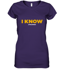 Star Wars Han Solo I Know Women's V-Neck T-Shirt Women's V-Neck T-Shirt - FordPhuMy