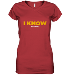 Star Wars Han Solo I Know Women's V-Neck T-Shirt Women's V-Neck T-Shirt - FordPhuMy