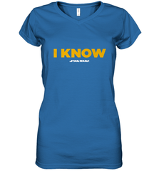 Star Wars Han Solo I Know Women's V-Neck T-Shirt Women's V-Neck T-Shirt - FordPhuMy