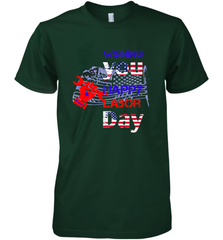 Happy labor day wishes USA flag for men and woman Men's Premium T-Shirt Men's Premium T-Shirt - FordPhuMy
